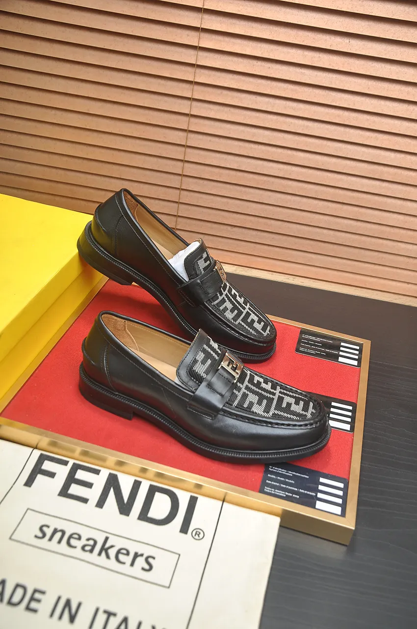Men's shoes 💰500💶 [FENDI] The latest high-end men's shoes in Hong Kong! Original quality. The upper is made of imported cowhide material and cowhide lining! Super comfortable on the foot, original wear-resistant outsole, luxurious, fashionable, casual and versatile! Size: 38-45 (45 customized)